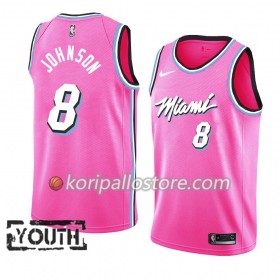 Miami Heat Tyler Johnson 8 2018-19 Nike Vaaleanpunainen Lasten Pelipaidat Swingman